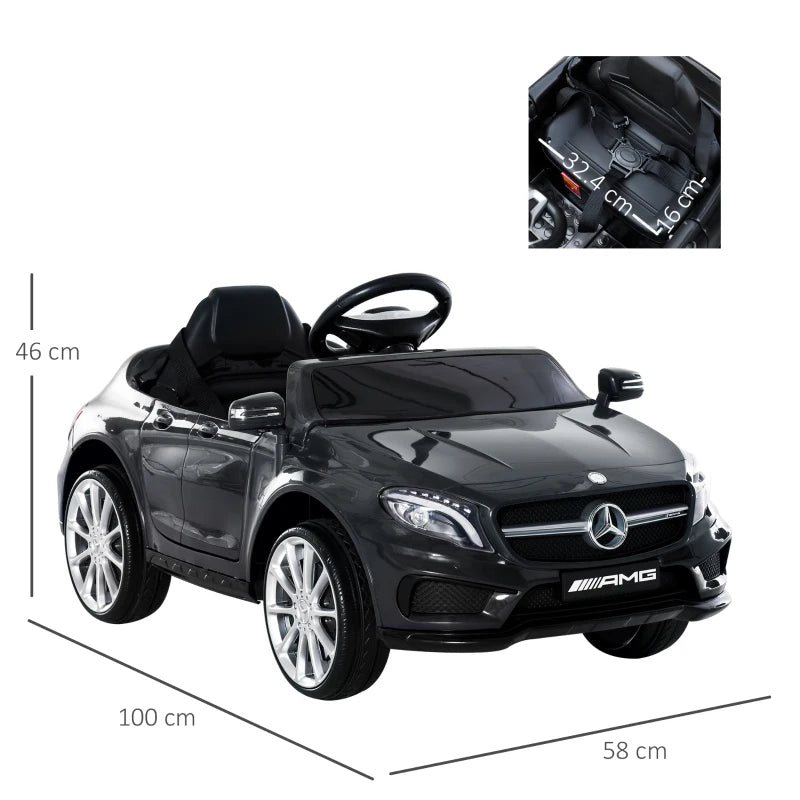 Black Mercedes Benz GLA 6V Kids Electric Ride On Car with Remote Control