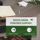 Grey L-Shaped Computer Desk with Shelves & Drawer