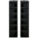 Black Adjustable CD Media Display Shelf Set of 2