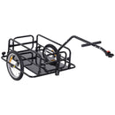 Black Bike Cargo Trailer with Hitch for Cycling and Camping