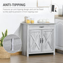 Grey Farmhouse Sideboard Storage Cabinet for Living Room