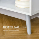 Grey 6-Cube Storage Cabinet with Doors for Dining & Living Room