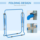 Blue Folding Kids Gymnastics Bar with Adjustable Height