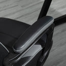 Grey Gaming Chair with Lumbar Support, Footrest, and Headrest