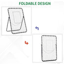 Black Foldable Football Rebounder Net - Adjustable Angles