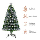 4ft White Pre-Lit Christmas Tree with 130 LEDs & Star Topper