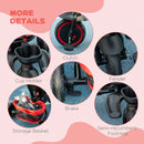 Red Kids Tricycle with Rotatable Seat & Adjustable Push Handle