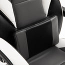Grey Ergonomic Gaming Chair with Footrest and Lumbar Support
