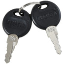 White 2-Tier Lockable Office Storage Cabinet with 2 Keys