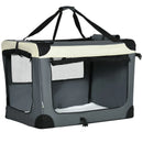 Foldable Pet Carrier with Cushion for Medium Pets - Grey