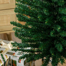 7.5' Pre-lit Christmas Tree with Colourful LED Lights, Pencil Shape, Steel Base