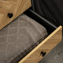 5-Drawer Grey Storage Cabinet with Metal Handles