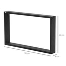 Black Steel Box Table Legs Set - 41 x 70cm (2 Pack)