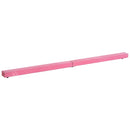 Pink Suede Upholstered Wooden Folding Balance Beam