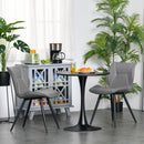 Grey PU Leather Racing-Style Dining Chairs Set of 2