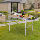 3ft Portable Aluminium Folding Picnic Table - Blue