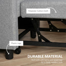 Grey Convertible Sleeper Chair with Adjustable Backrest