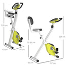 Black Folding Exercise Bike with 8-Level Magnetic Resistance