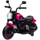 Kids Pink Electric Motorbike with Training Wheels - Easy Start