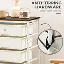 White 6-Drawer Tall Storage Chest for Bedroom and Living Room