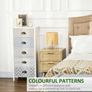 Purple 5-Drawer Slim Storage Cabinet Organizer