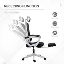 Black Ergonomic High Back Office Chair with Reclining Mesh, Headrest, Lumbar Support & Foot Rest