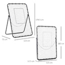 Black Foldable Football Rebounder Net - Adjustable Angles