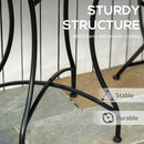 Round Grey/Black Mosaic Garden Table