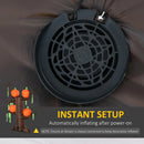 Spooky 2.4m Halloween Inflatable Ghost Tree with Pumpkins & LEDs