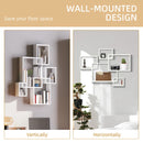 White Interlocking Cube Wall Shelves for Home Decor