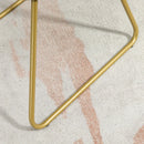 Gold Velvet Dining Chairs Set of 2, Round Back Metal Wire Kitchen Chair