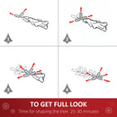 5FT Pre-lit Green Pencil Christmas Tree with Warm White LED Lights and Red Berries