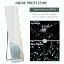 Black Frame Full Length Wall Mirror, 160 x 40 cm - Bedroom & Living Room