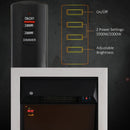 Black Electric Fireplace with LED Lighting and Remote Control