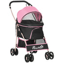 3-in-1 Pink Pet Stroller for Extra Small & Small Dogs