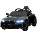 12V BMW M4 Licensed Kids Car - Black with Remote Control & LED Lights