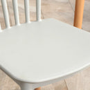 Grey 5-Piece Dining Set with Beech Wood Legs for Small Kitchens