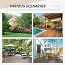 Brown Folding Rattan Seat Chairs Set of 2