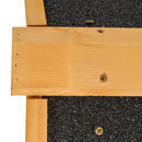 Light Yellow Wood-Metal Rabbit Hutch for Outdoor Pets 122x63x92cm