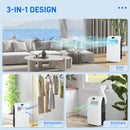 12,000 BTU White Portable Air Conditioner - 3 Modes