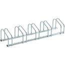 Silver Bike Storage Rack (5 Racks) - Floor/Wall Mount Bicycle Stand