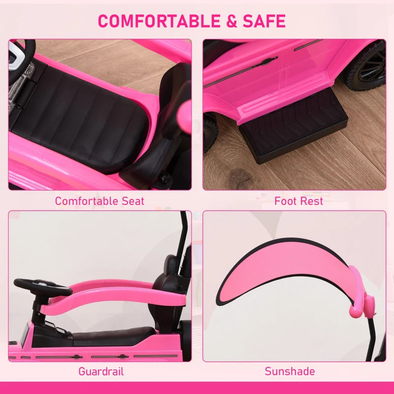 Pink Toddler Ride-On Push Car Walker Stroller