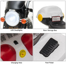 White Kids 6V Battery Powered Trike with Lights and Music