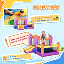 Kids 3-in-1 Inflatable Bouncy Castle with Slide, Trampoline, and Water Pool - Multi-color, 2.8 x 2.5 x 1.7m
