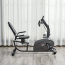 Black Magnetic Resistance Recumbent Exercise Bike with LCD Monitor