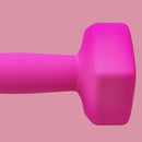 Hexagonal Pink Dumbbell Set - 2 x 3kg Weights for Home Gym