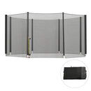 13ft Trampoline Safety Net Replacement - Black, Dual-Zip Enclosure Spare for 8-Pole Trampoline