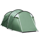 Green 2-3 Person Tunnel Camping Tent with Groundsheet & Rainfly