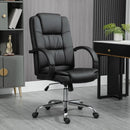 Black PU Leather Office Swivel Chair with Adjustable Height