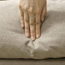 Beige Upholstered Recliner Armchair Set with Footstool - Modern Button Tufted Accent Chair